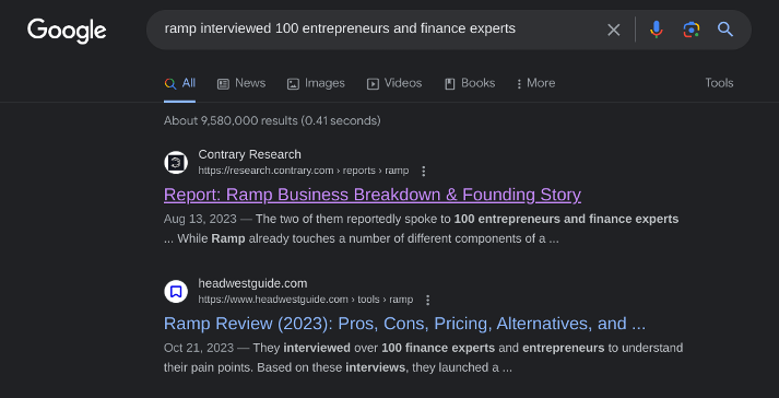 Ramp interviews 100 enterpreneurs and finance experts